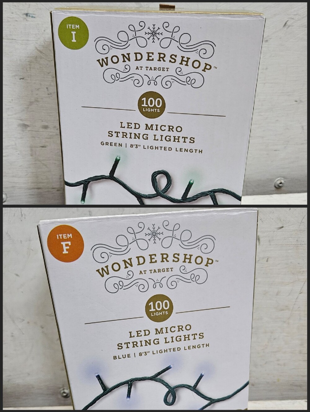 WONDERSHOP Green & Blue LED Micro String Lights New Christmas Holiday Decor